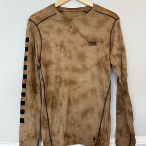 Smartwool Merino Wool tan tiedye Long Sleeve Men's Shirt